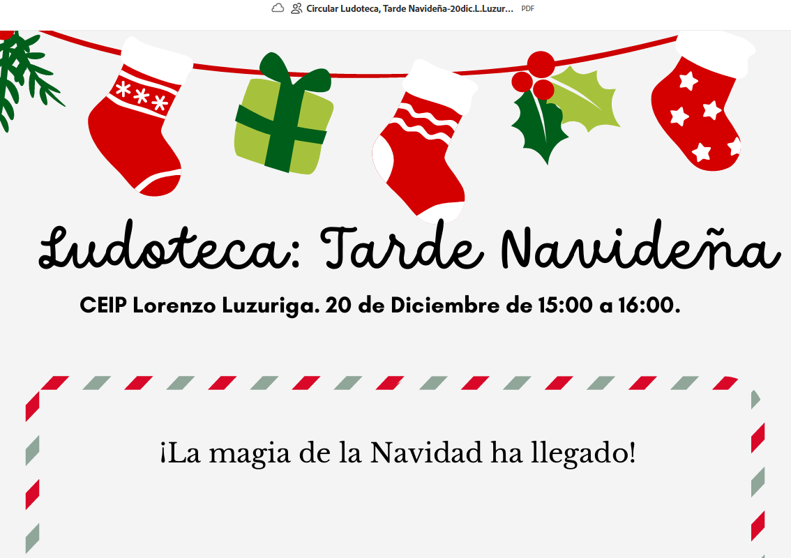 LUDOTECA: TARDE NAVIDEÑA