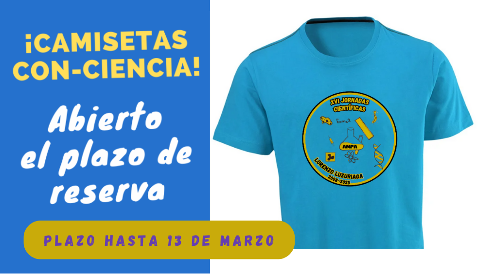 Camisetas CON-CIENCIA Jornadas científicas 2025